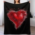 thumbnail image 1 of ¡Rebaja! Manta de San Valentín Boovnll, 73 x 99 cm, súper suave, acogedora, de franela gruesa de microfibra, lavable a máquina para cama, sofá o manta de sofá., 1 of 6