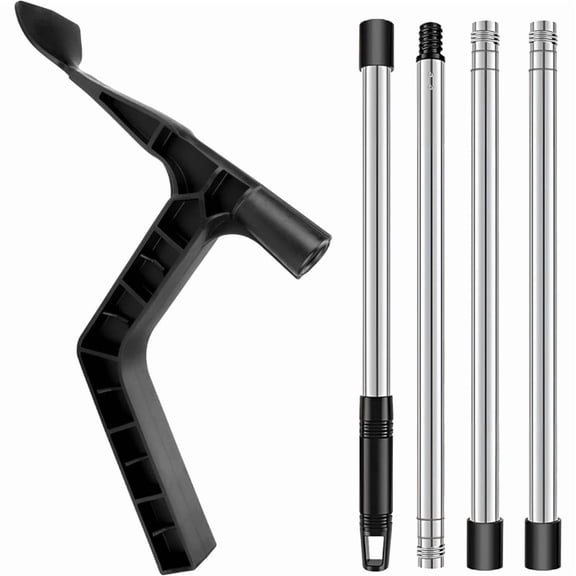 Gutter Cleaning Tools, Roof Gutter with Extendable Telescopic Pole, Detachable Roofing Cleaning Scraper Tool