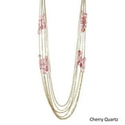 J&H Designs JHN9784-Cherry Cape May & Glass 5-Strand Necklace