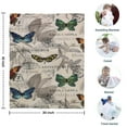 thumbnail image 4 of Butterfly Leaf Text Pattern Blanket,Comfortable Soft Flannel Throw Blanket,All Season,Warm Lightweight Blankets for Sofa Bed Couch Living Room Chair,30"x40", 4 of 4