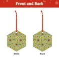 thumbnail image 2 of Naloa Sage Green With Sunflowers Acrylic Santa Tree Decorations Christmas Hanging Pendant for Christmas Winter New Year Party Hanging Decorations-Hexagon, 2 of 7