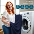 thumbnail image 6 of 550-TC Egyptian Cotton Dust Ruffle/Bed Skirt Queen Size 1-Pieces Split Corner Tailored Bed Skirt 10" Inch Drop Length Navy Blue Solid, 6 of 6