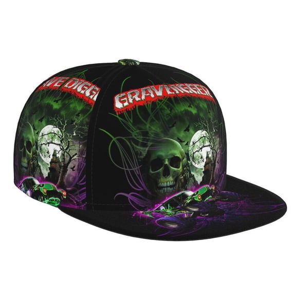 Monster Grave Digger Trucks Adjustable Brim Bill Baseball Cap Adjustable Snapback Hat Hip Hop Cap Dad Hat Men Women