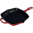 thumbnail image 7 of mm Enameled Cast Iron Signature Square Skillet Grill, 10.25", Cerise, 7 of 7