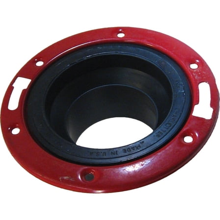 3 Inch ABS Spigot Closet Flange with Metal Ring, ABS Construction