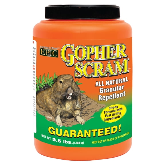 EPIC Gopher Scram Outdoor All Natural Granular Gopher Repellent, 3.5 Lb Container
