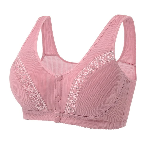 B91xZ Womens Bras Full Support Fashion Lace Unlined Underwire Bra,Pink 40 