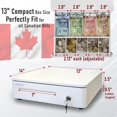 thumbnail image 3 of Cash Drawer \uD Cash Register POS Cash Drawer Box Stainless Steel with Adjustable Bill/ Coin Tray for Canadian Money Compatible for All POS System Printers, 3 of 7