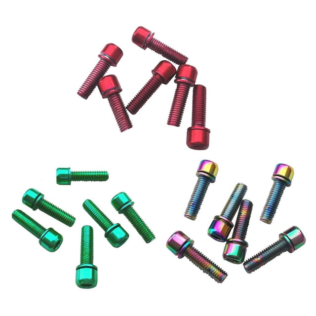 Pernos de Tornillos Hexagonales Sharpla 18 Piezas para Vástagos de Manillar Soportes de Jaulas de Botellas de Agua