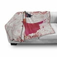 thumbnail image 3 of Oriental Soft Flannel Fleece Throw Blanket, Belly Dancer Woman and Floral Ornaments, Cozy Plush for Indoor and Outdoor Use, 60" x 80", Pink Vermilion, by Ambesonne, 3 of 6