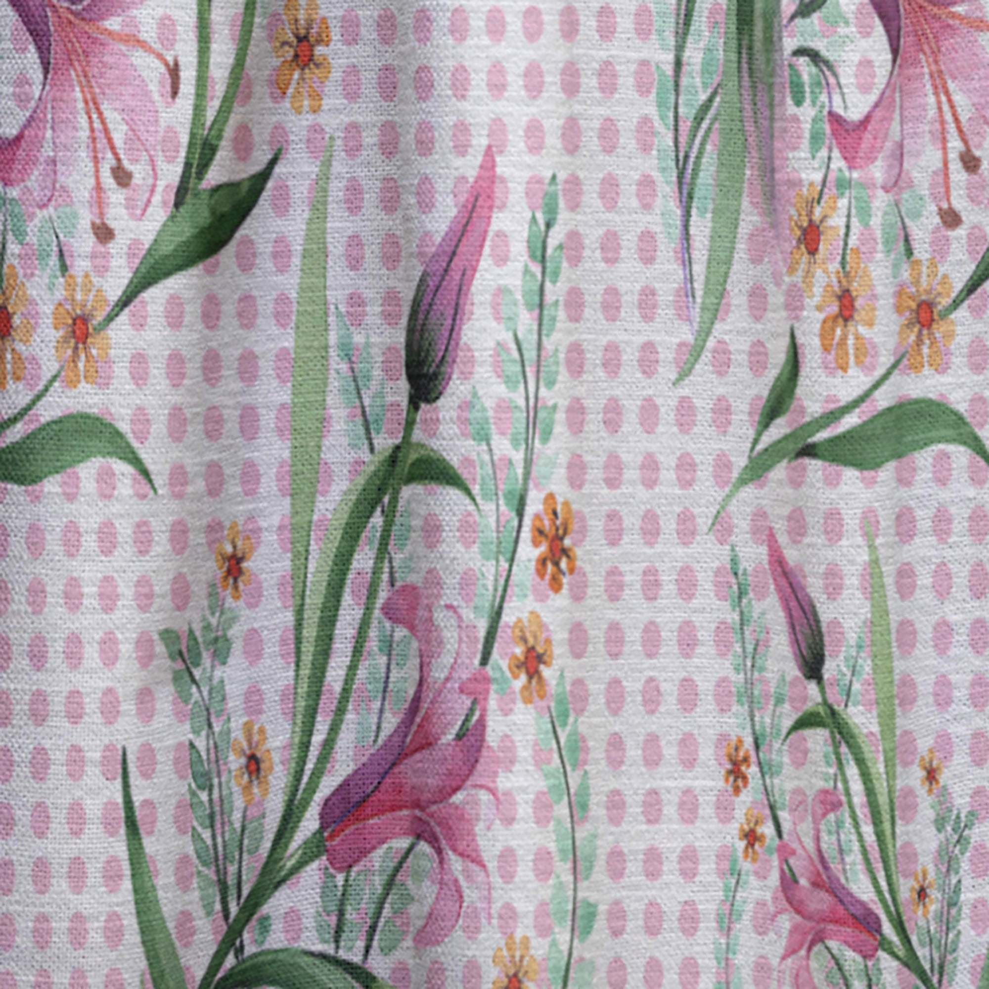 Designart 'Botanical Floral Retro X' Mid-Century Modern Curtain Panel