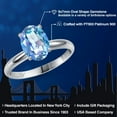 thumbnail image 2 of Gem Stone King PLAT-900 Platinum Millennium Blue Mystic Quartz Engagement Ring for Women | 1.80 Cttw | Oval 9X7MM | Gemstone Birthstone | Size 6, 2 of 6