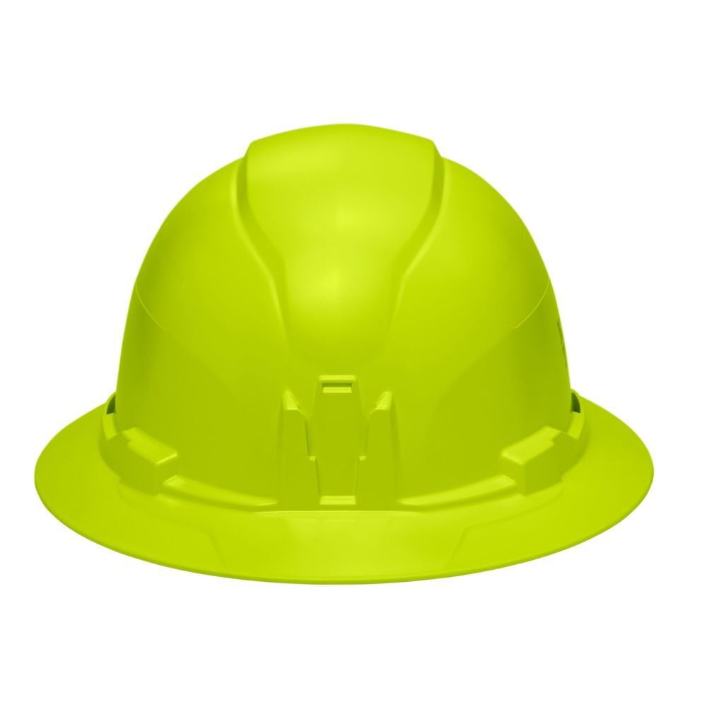 Klein Tools Full Brim Style Non-Vented Hard Hat Hi Vis Lime