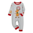 thumbnail image 4 of Elippeo Family Matching Christmas Pajamas, Baby Romper/Pet Clothes/Letter Snowflake Elk Print Long Sleeve Tops and Pants Sleepwear Set, 4 of 10