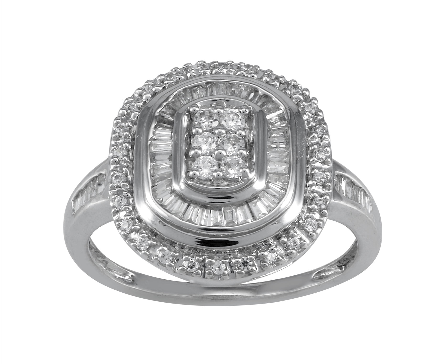 V3 Jewelry Sterling Silver Natural Blue Diamond Band Ring main image 1