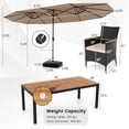 thumbnail image 3 of Gymax Set Of 11 Patio Dining Set w/ 15ft Double-Sided Patio Umbrella (Base Included) Coffee, 3 of 6