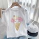 thumbnail image 1 of Sanrio-camiseta Kawaii para niños y niñas, ropa informal de dibujos animados de Hello Kitty, Cinnamoroll, 1 of 4