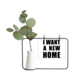 thumbnail image 1 of Quiero una casa nueva Marco De Metal Florero De Cerámica Decoración, 1 of 4
