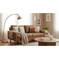 thumbnail image 3 of Pemberley Row Faux Leather Brown Sofa Rectangular Modern 70" Unassembled, 3 of 13