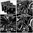 thumbnail image 3 of K1tpde 3PCS Black Bandana Party Tablecloths, Cholo Gangsta Theme Bandana Table Covers, 3 of 6