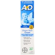 A+D Treat Diaper Rash Cream, Baby Skin Care with Zinc Oxide, 1.5 oz Tube