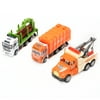 3PCS Diecast Metal Car Models Play Set City Trucks Vehicle Playset