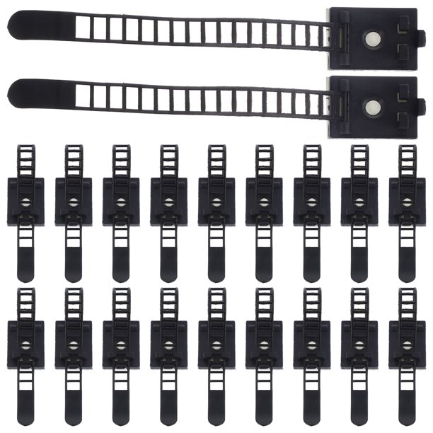 25 clips para cables ajustables, bridas adhesivas para cables, organizador de cables, clips adhesivos para cables de escritorio