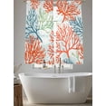 thumbnail image 5 of Ocean Coral Sheer Curtains 72 Inch Length 2 Panels Set, Abstract Boho Gradient Coastal Polka Dots Voile Window Treatment Rod Pocket Curtains Sheers Drapes for Bedroom/Living Room/Kitchen 52"x72"x2, 5 of 7