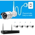 thumbnail image 4 of Rraycom 4CH Wireless Security Surveillance System H.265 1080P NVR with 1TB Hard Drive and (4) x1080P HD Wireless IP Cameras System,IP67 Waterproof,115ft Night Vision,App Remote View, P2P,Plug Play, 4 of 5