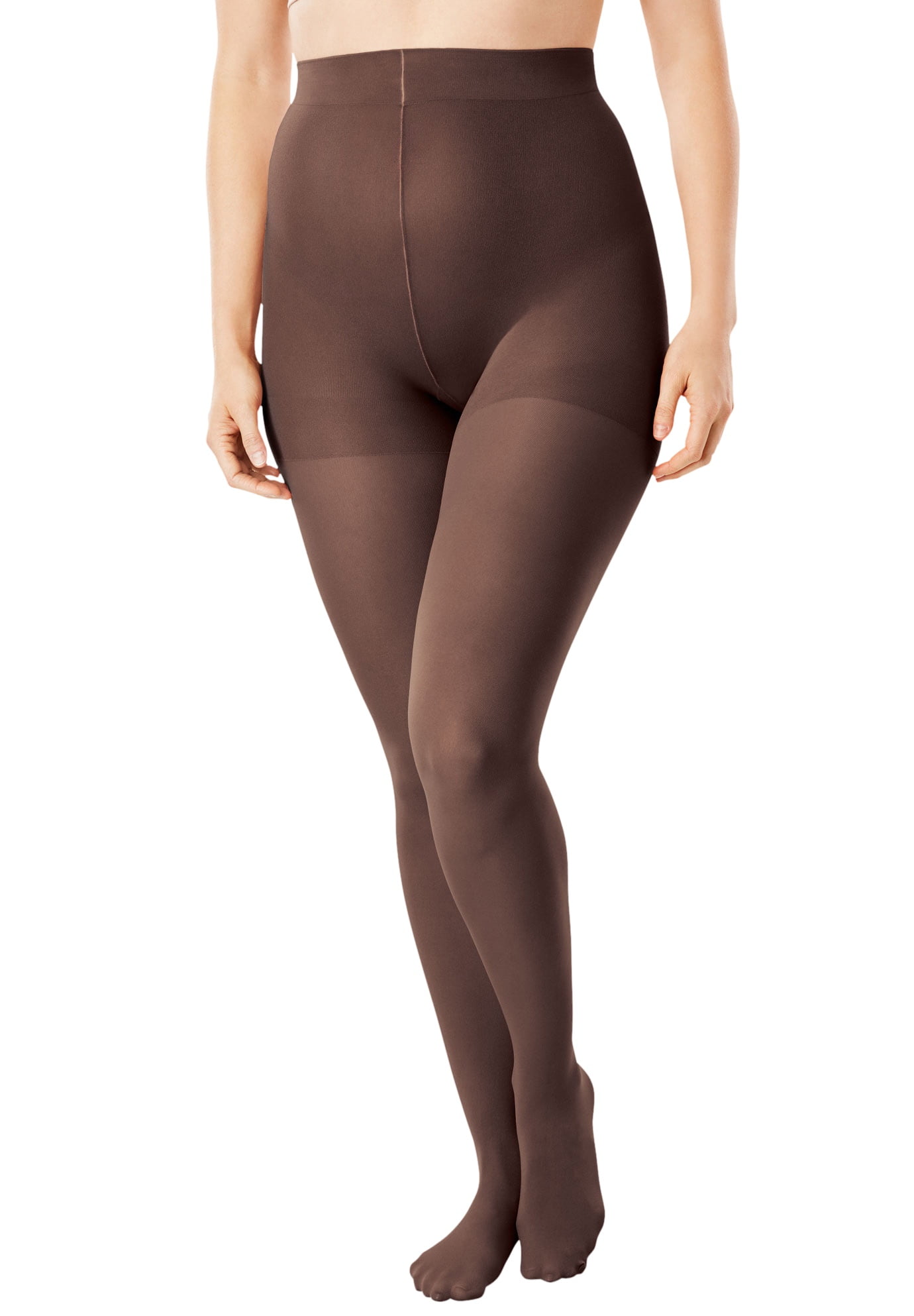 Nude Comfort Choice Womens Plus Size 2-Pack Semi-Sheer Smoothing Tights A/B 