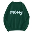thumbnail image 5 of adviicd Womens Christmas Sweatshirts Long Sleeve Xmas Top Funny Holiday Merry Letter Graphic Pullover Sweater (Green, 3XL), 5 of 6