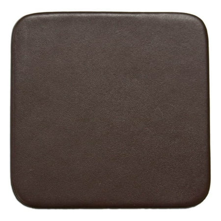 Coaster Chocolate - Chocolate Brown Leatherette Square Coaster