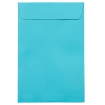JAM Paper 6 x 9 Open End Envelopes  Pool  50 Pack Blue (LUX-1644-102-50)