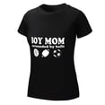 thumbnail image 6 of Boy Mom Women’s Short Sleeve Cotton T-Shirt HD Graphic Printed Tee Casual Crew Neck Top XL, 6 of 7