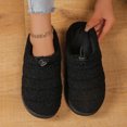thumbnail image 6 of Slippers for Women,Cozy On Slippers For Indoor Outdoor Comfort Soft Warm Shoes Casual Loafers Winter Home Footwear,Womens Slippers,Black,9, 6 of 9