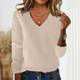 thumbnail image 2 of talentlend Sweaters for Women V Neck Casual Knit Tops Lightweight Pullover Clothes Fall Fashion Outfits, 2 of 6