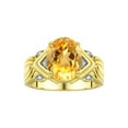 thumbnail image 1 of RYLOS Bagues pour Femmes Bague en or Jaune 14K Pierre Précieuse 12X10MM et Diamants Superbe Bague pour Doigt du Milieu Ou Index Novembre Citrine Bijoux Taille 9.5, 1 of 7