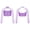 Purple, variant on inlzdz Girls Sparkle Sequins Mock Neck Mesh Long Sleeve Gymnastics Shirt Hip Hop Jazz Dance Crop Top Silver 8