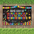 thumbnail image 6 of Colorful Crayons First Day of Preschool Banner Handprints Space Decorations for Classroom School Event Kids Celebration, 6 of 7