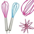 thumbnail image 3 of Cheers.US 3Pcs/Set Silicone Whisk, Stainless Steel & Silicone Kitchen Utensils for Blending, Whisking, Beating & Stirring, 3 of 6
