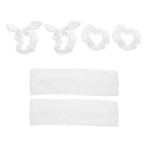 BESTYASH 1Set Hair Styling Accessories Elastic Ponytail Holders For Women White Cotton Scrunchies