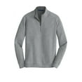 thumbnail image 5 of Port Authority K807 Mens Interlock 1 by 4-Zip, Medium Grey Heather & Charcoal Heather - 2XL, 5 of 6