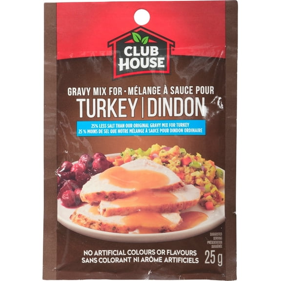 Club House Turkey, 25% Less Salt Gravy Mix