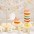 thumbnail image 5 of Soporte de madera para donas, soporte para donas, soporte de madera para decoración de pasteles, fiesta de cumpleaños, boda, paquete de 3 corazones, 5 of 5