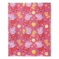 thumbnail image 2 of Peppa Pig Playful Peppa Kids Silk Touch Throw Blanket with Plush Hugger, 2 of 6