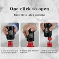 thumbnail image 2 of Beer Bottle Opener,No Damage to Bottle Cap Portable Stainless Steel Bottle Decapitator Push Down and Pop Off Cap Opener for Picnic Camping Barbecue Travel Bartenders Party Favors,Black, 2 of 5