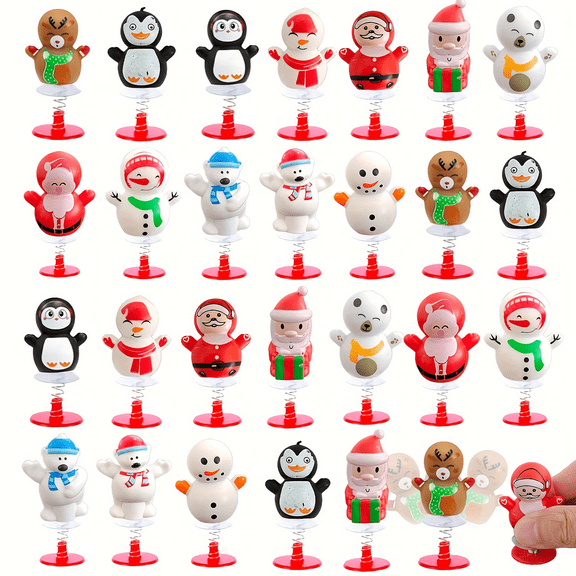 12PCS Jumping Popper Toys, Christmas Jumping Poppers for Adult&Children Ages 3 , Christmas Party Favors, Christmas Stocking Stuffer, Classroom Prizes, Assorted Varieties