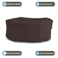 thumbnail image 3 of COVERS&ALL Round Dining Table Set Cover, Made of 18 Oz Waterproof & UV-Resistant Cover Tuff Fabric, Suitable for Indoors/Outdoors (95”, Coffee), 3 of 6