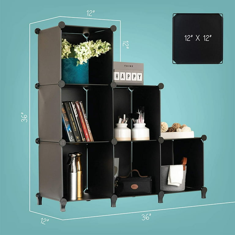 HOMIDEC 6-Cube Storage Organizer, Closet Organizer Storage Cabinet Shelf  Bookcase Bookshelf,Storage Cubes Organizer Cabinet for Kids,Closet