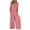 Pink, variant on GaThRRgYP Women's Blue Jeans, Women's Solid Color Short-Sleeved Casual Wide-Leg Jumpsuit with Button Pockets